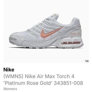 Nike Women’s Air Max Torch 4 Pure Platinum / Metallic Rose Gold Size 9